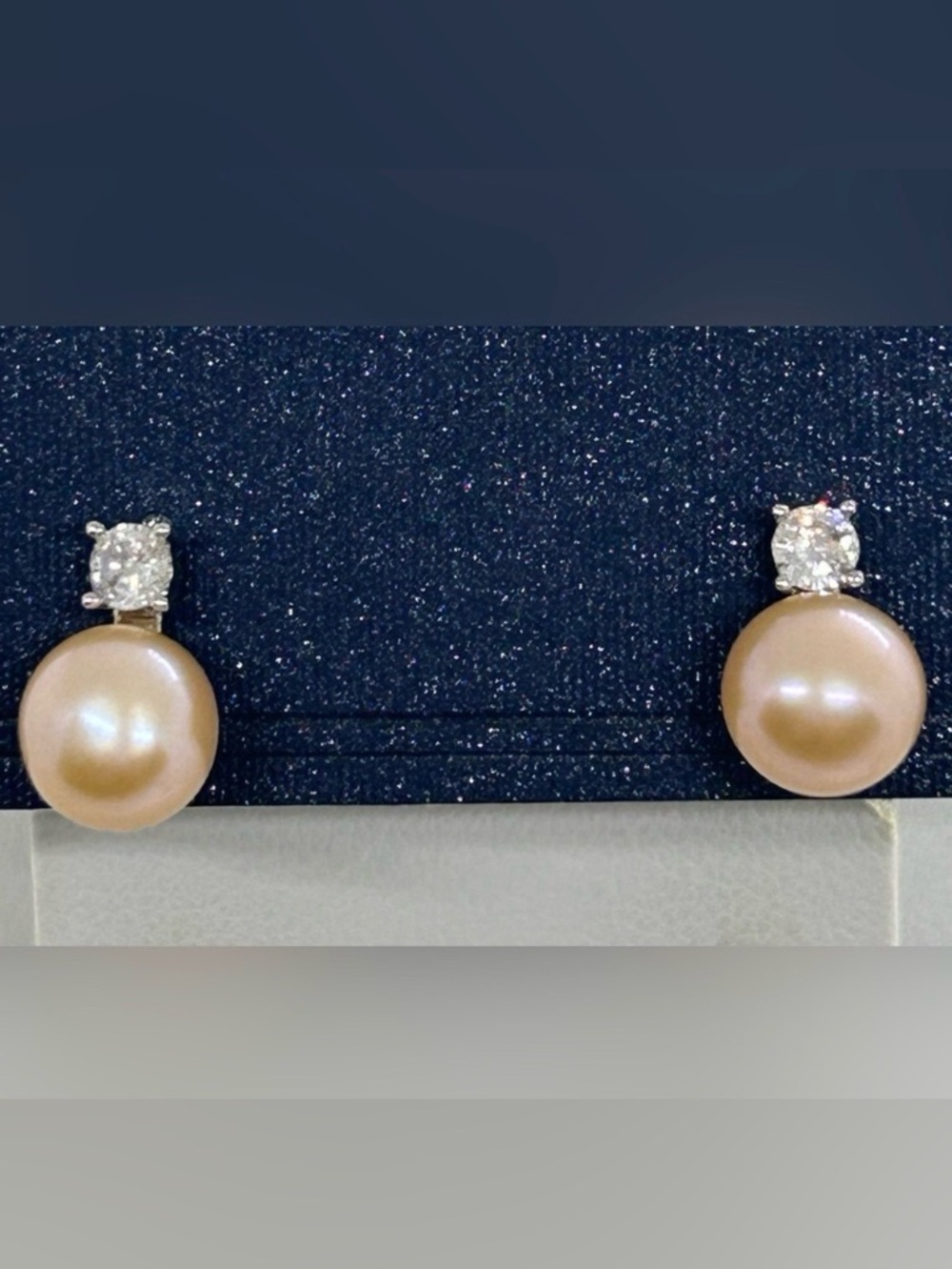 8mm Pink Freshwater Pearl 925 Sterling Silver Stud Earrings